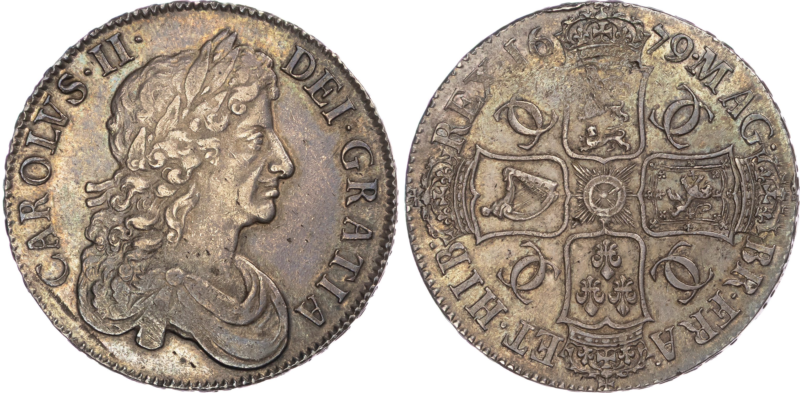 Charles II (1660-1685), AR Crown, 1679, T. PRIMO.