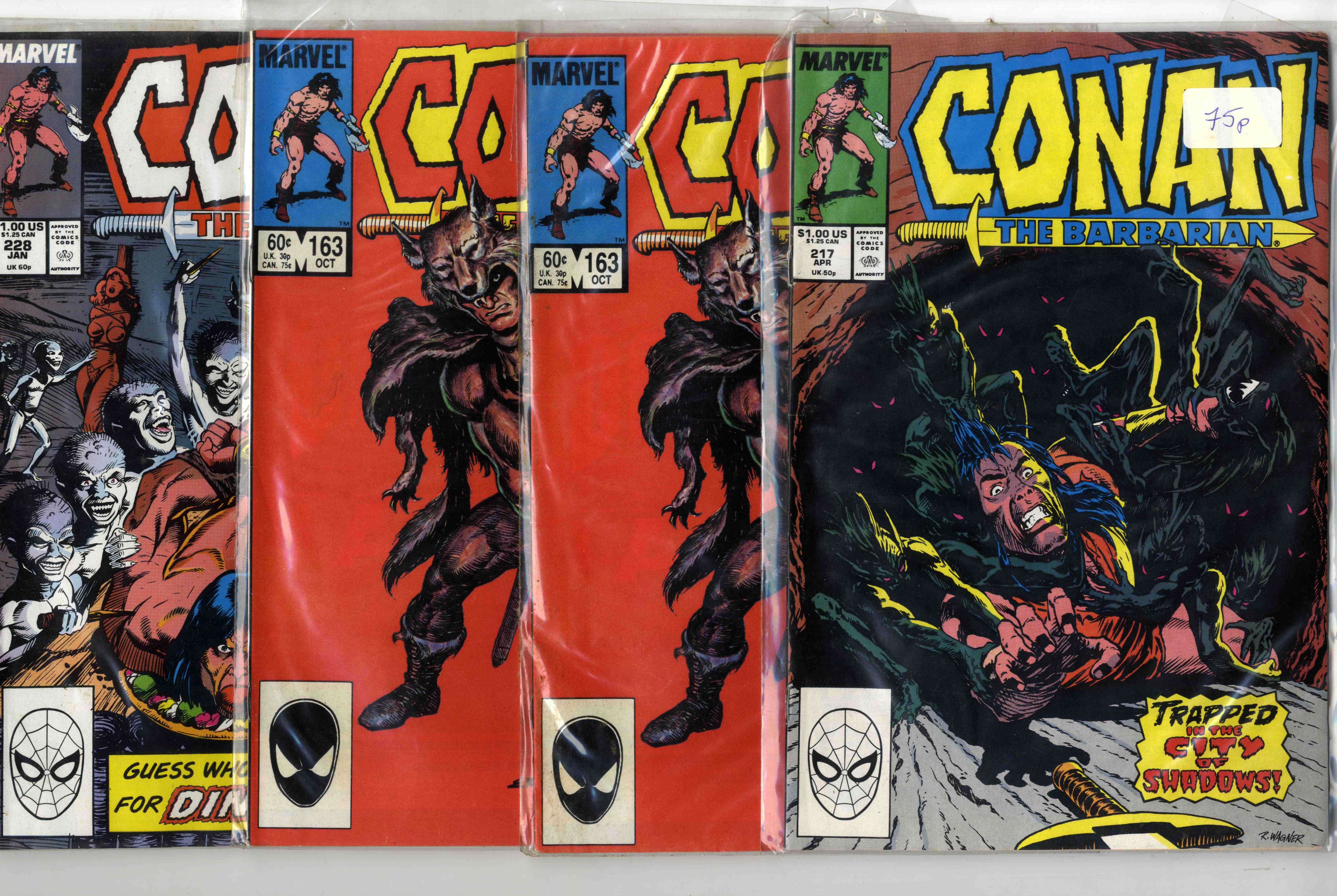 Conan the Barbarian (Marvel Comics, 1971-1989) Bundle of 10 Issues