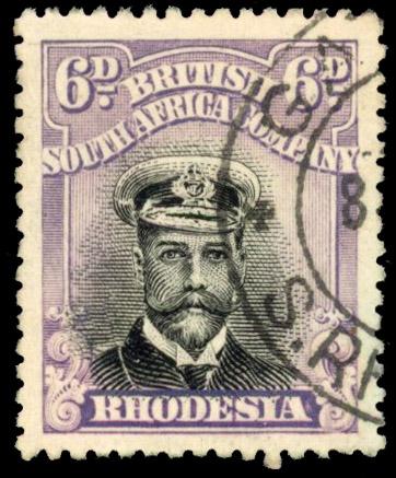 Rhodesia 6d SG 266 'mystery stamp' used