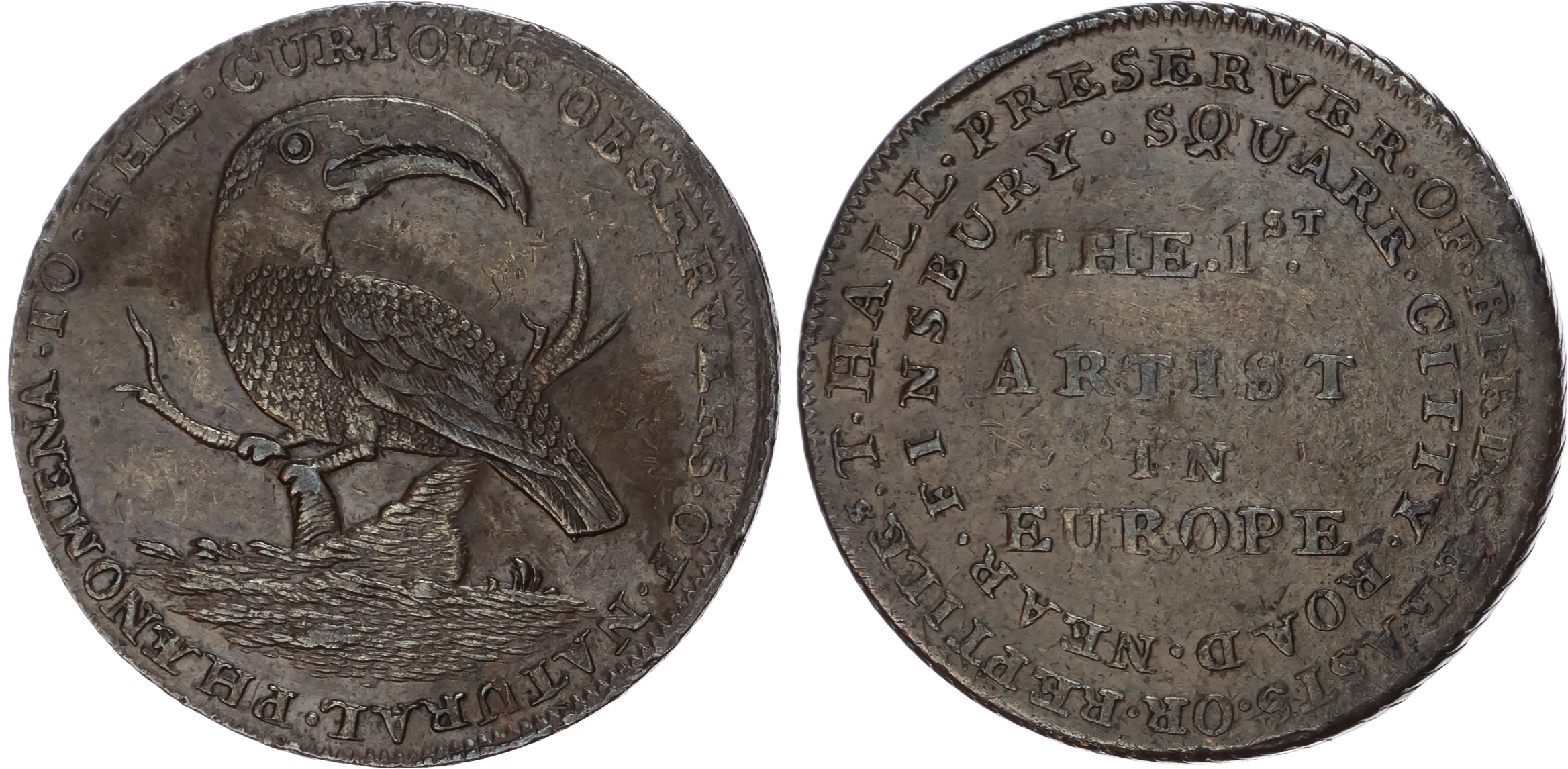 Past auction: London, City Road, Thomas Hall Halfpenny 1795