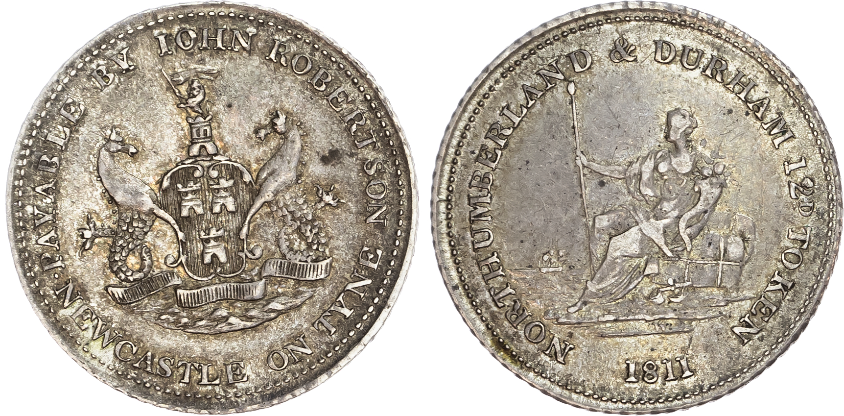 Northumberland, Newcastle-on-Tyne. Silver shillings, 1811-12 (4).