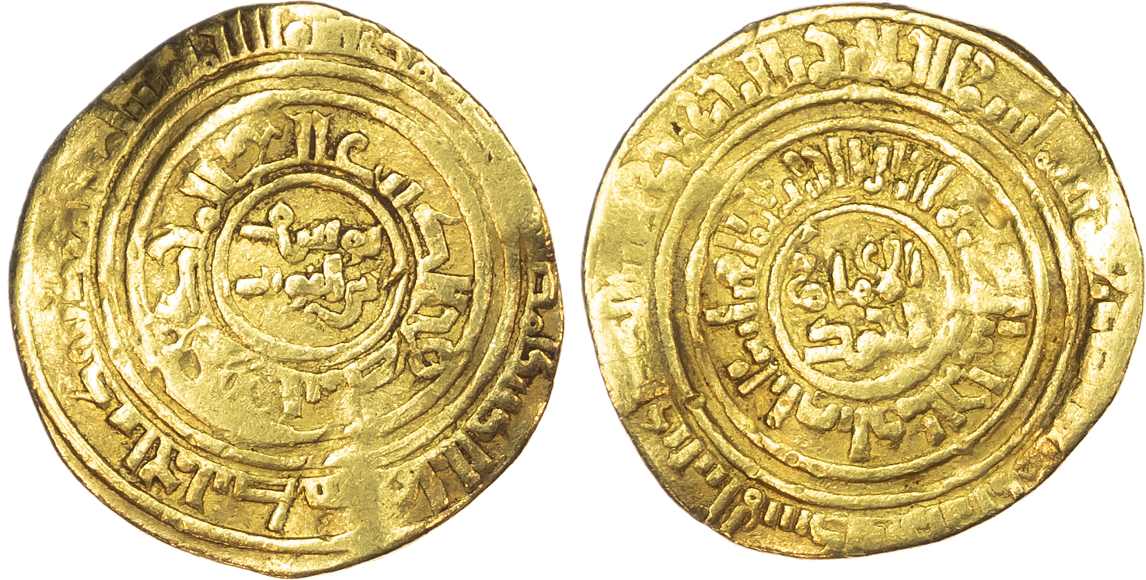 Ayyubid, al‑Nasir Yusuf I ‑ Saladin (AH 567‑589 / 1169‑1193 AD), gold Dinar, with Caliph al‑Nasir, AH 580 / 1184/5 AD