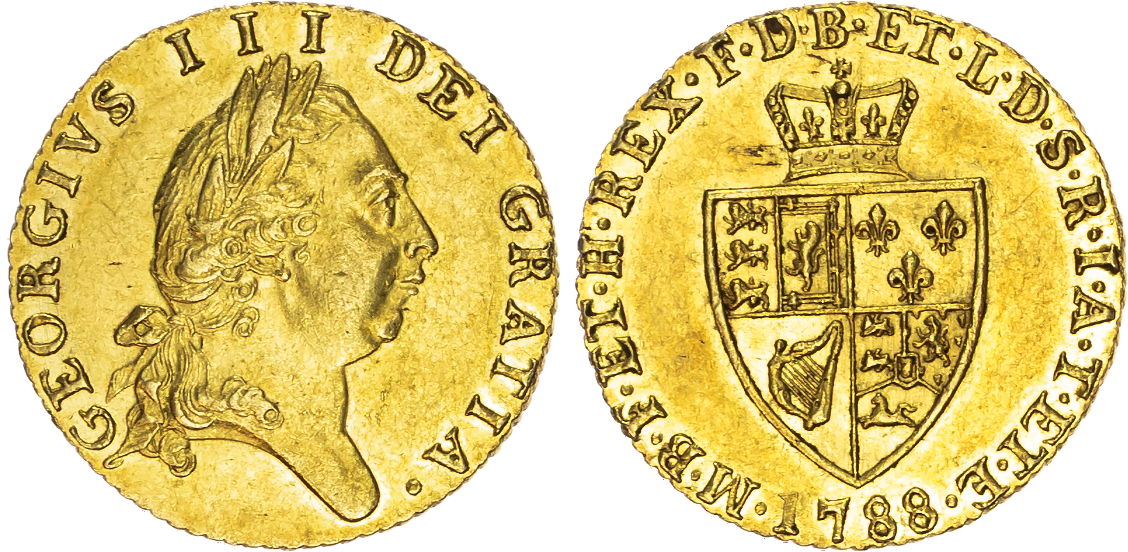 George III (1760-1820) Half Guinea, 1788.