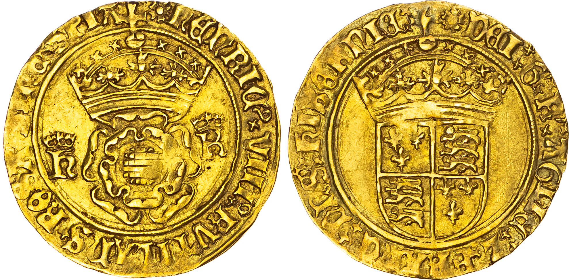 Henry VIII (1509-1547), AV Crown of the Double Rose, Second Coinage (1526-1544), Tower (London) mint, mm. rose (1526-1529).