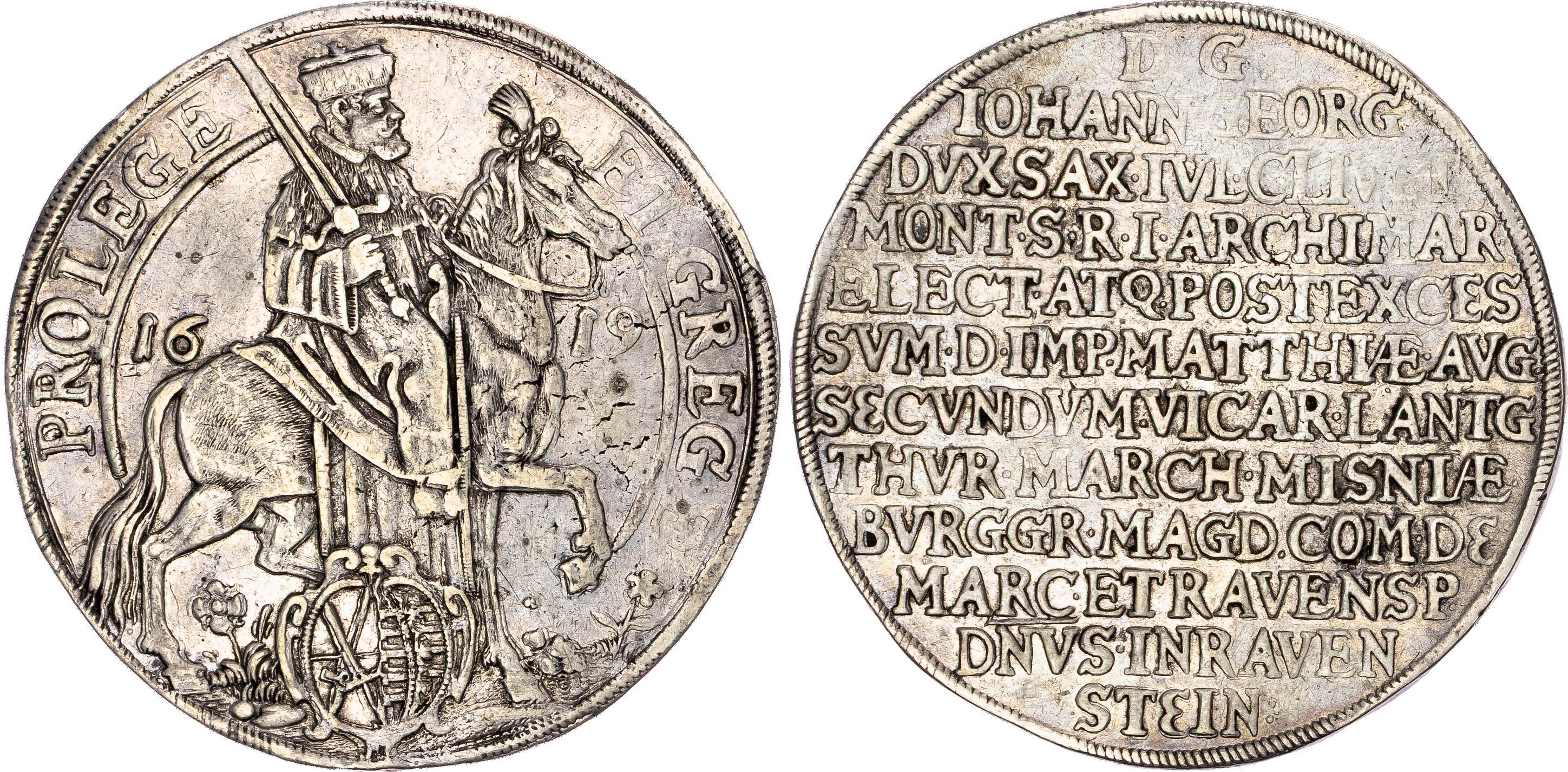 Germany, Saxony, Johann Georg I (1615-1656), silver Taler, 1619