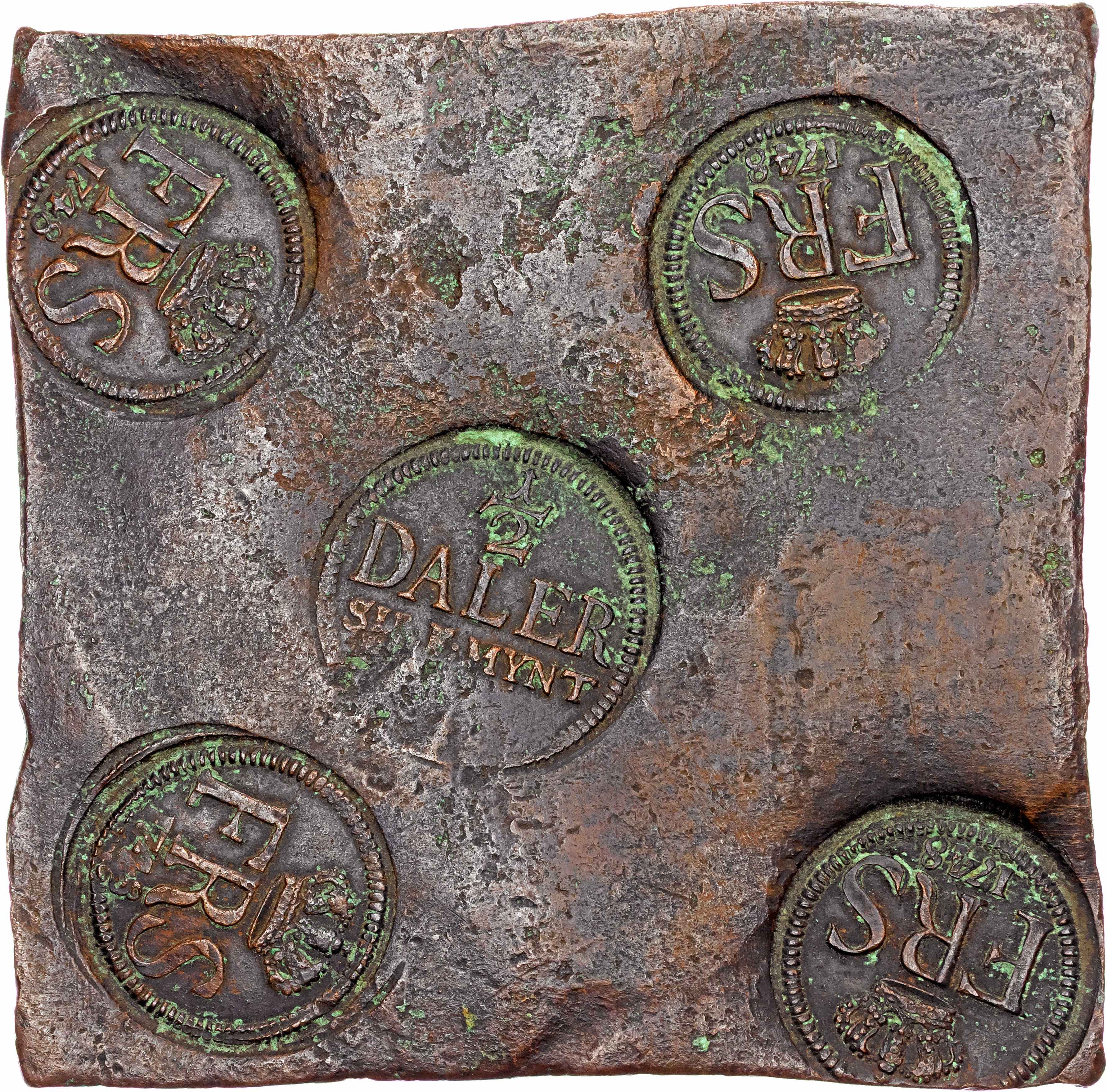 Sweden, Fredrik I (1720-1751), copper ½ Daler plate money, 1748