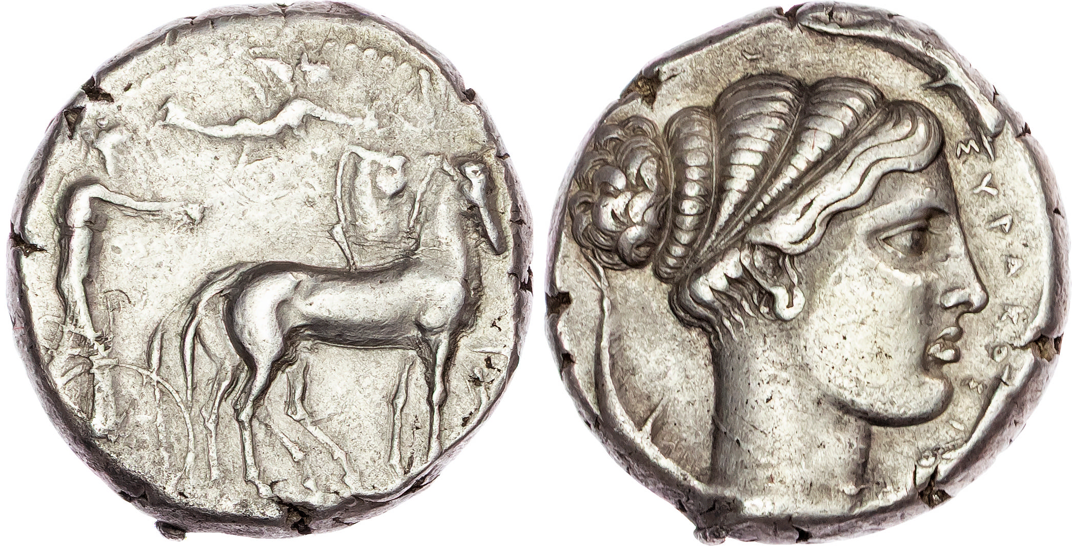 Sicily, Syracuse, Second Democracy (c. 466-405 BC) AR Tetradrachm, 17.47g.