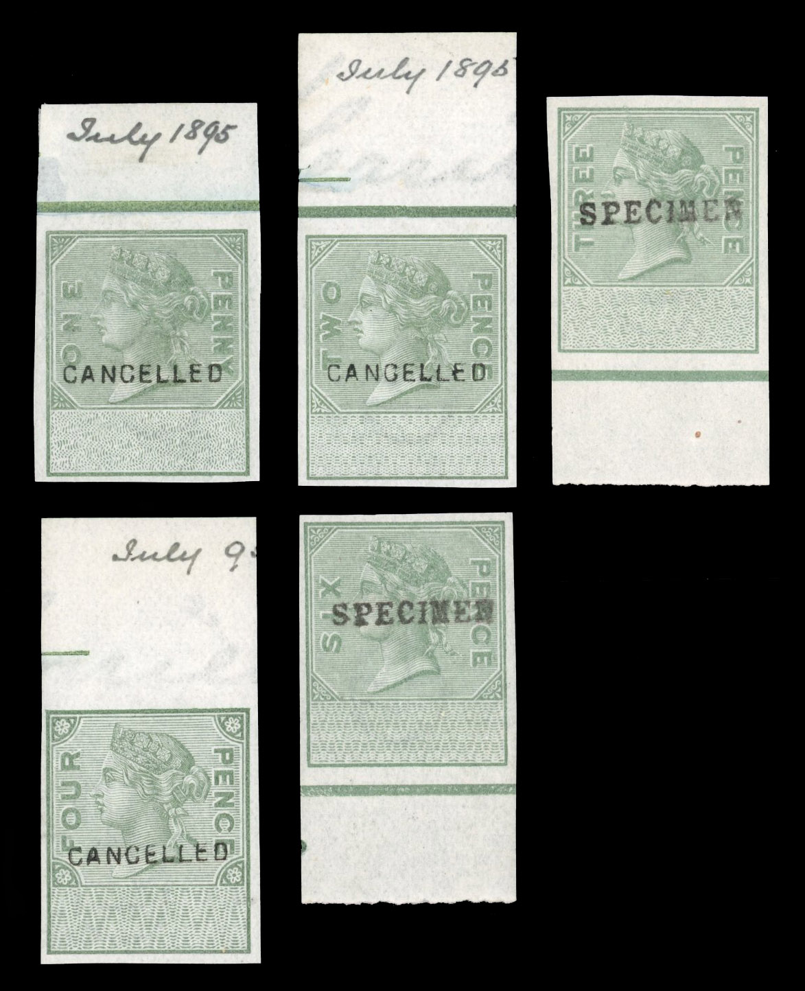 Ireland Unappropriated Die 1895 Colour Trials