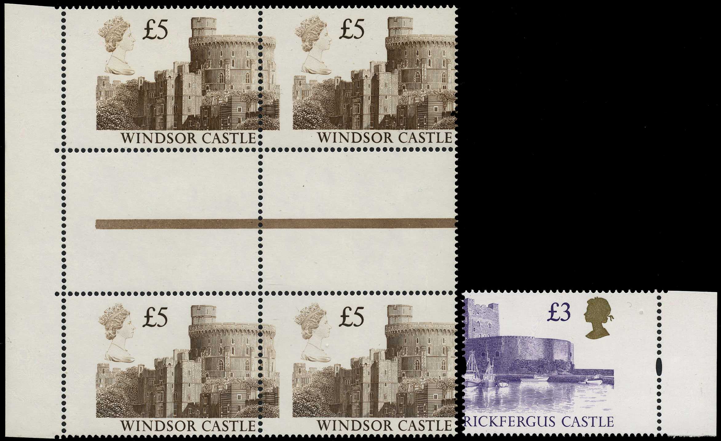 1988 £5 'Windsor Castle' deep brown left...