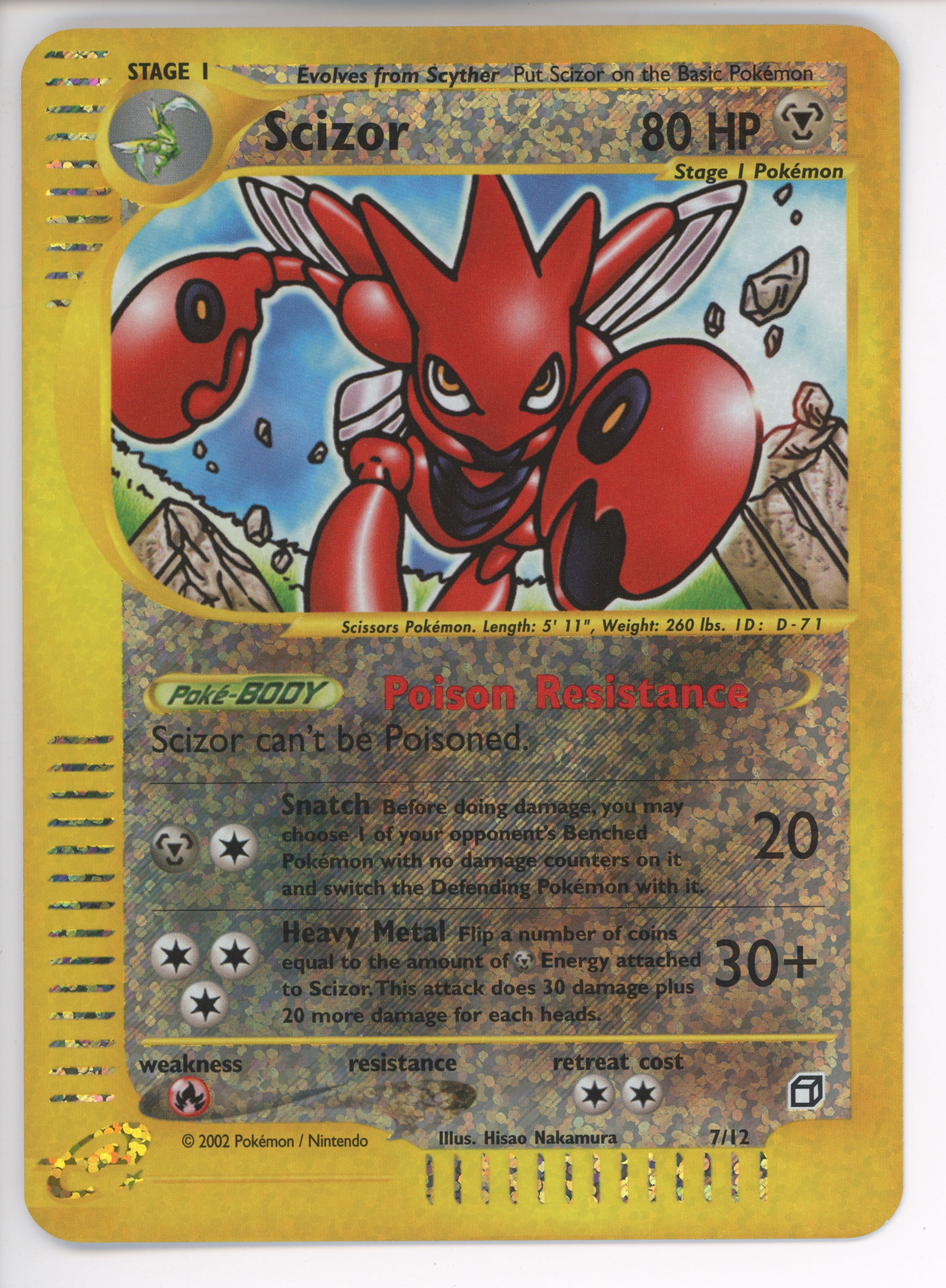 Pokémon TCG - Scizor Expedition Box Topper Jumbo Card #7/12