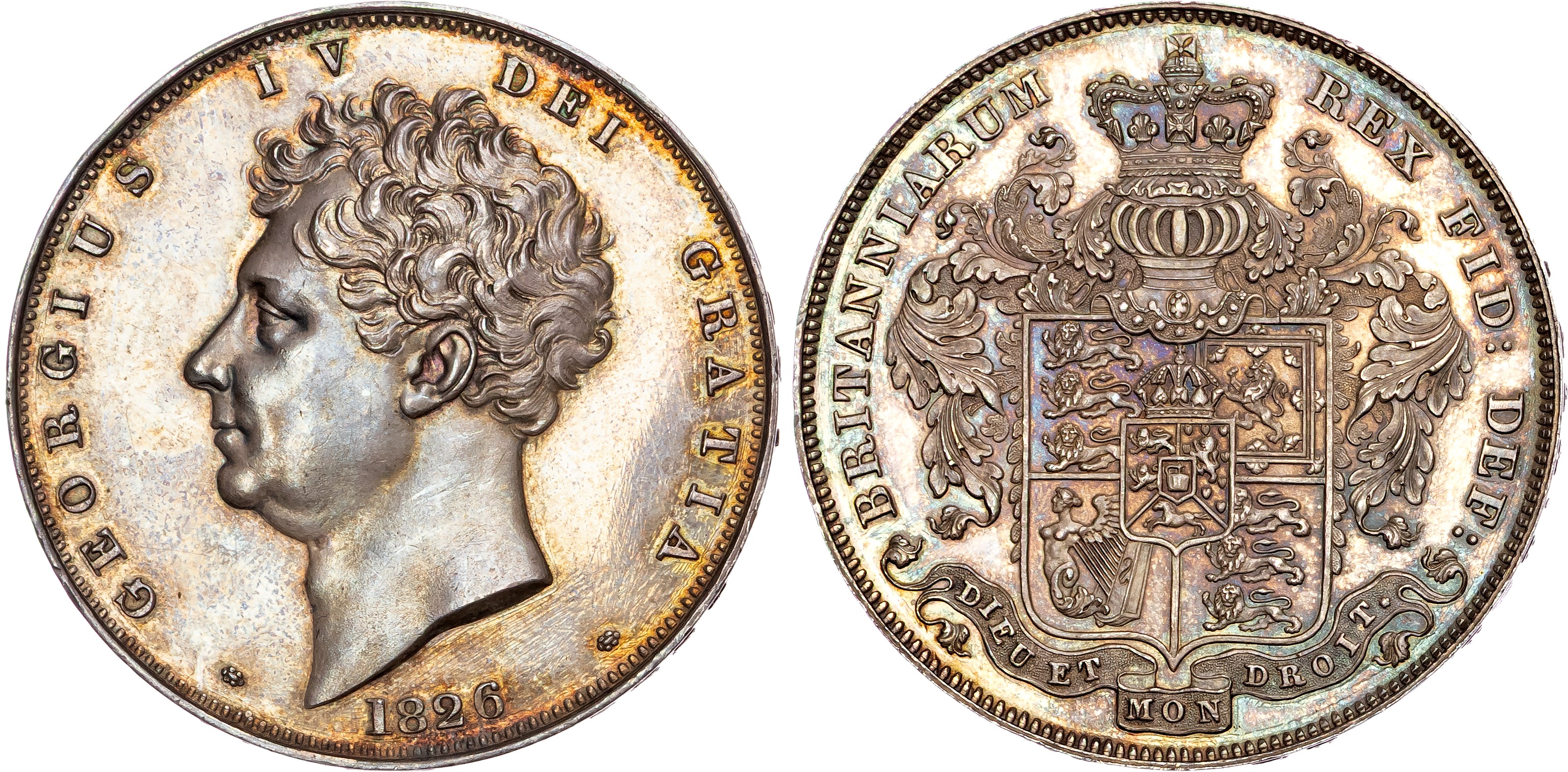 George IV (1820‐1830), AR Proof Crown, 1826 SEPTIMO.