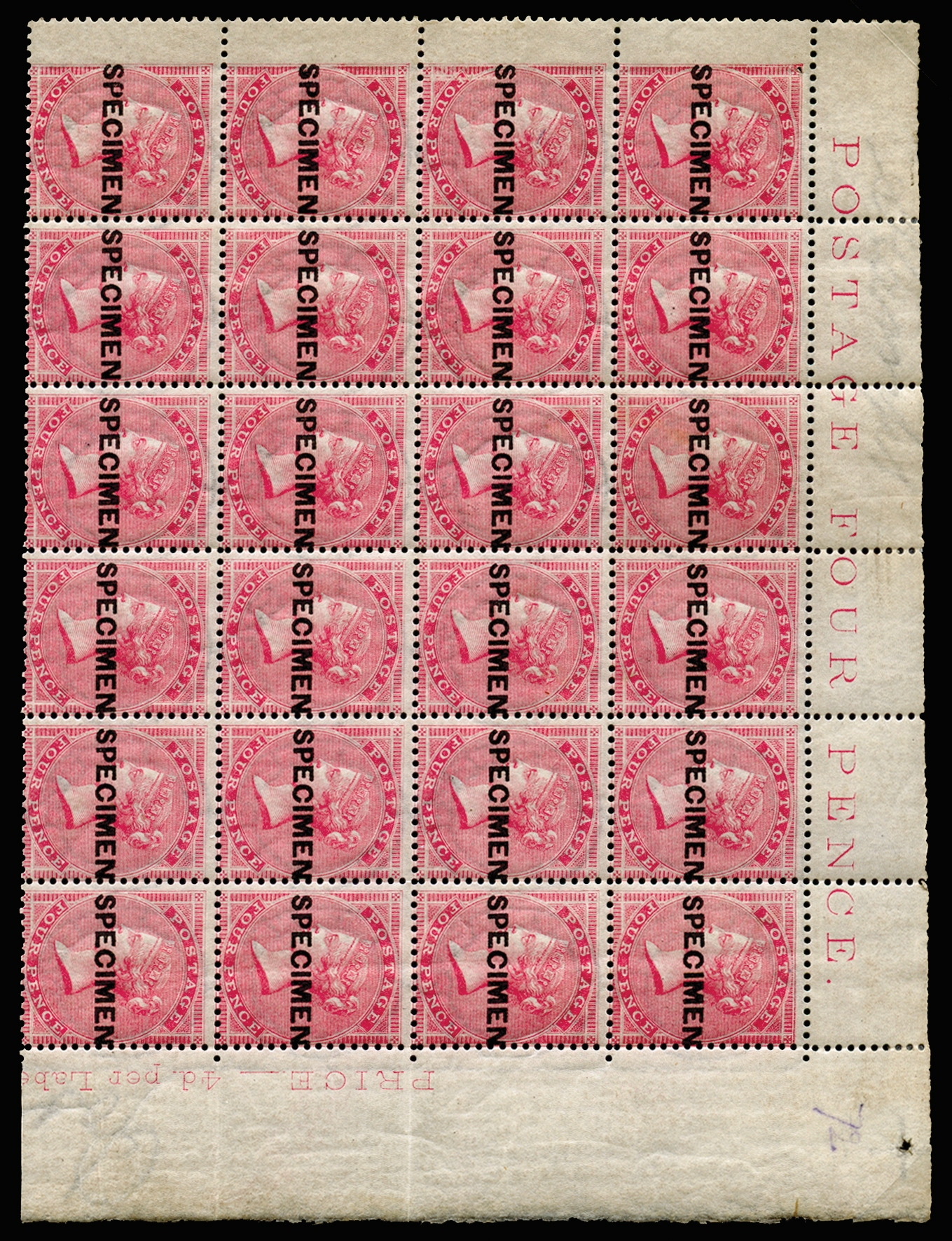 GB 1856 (SPECIMEN) SG65s