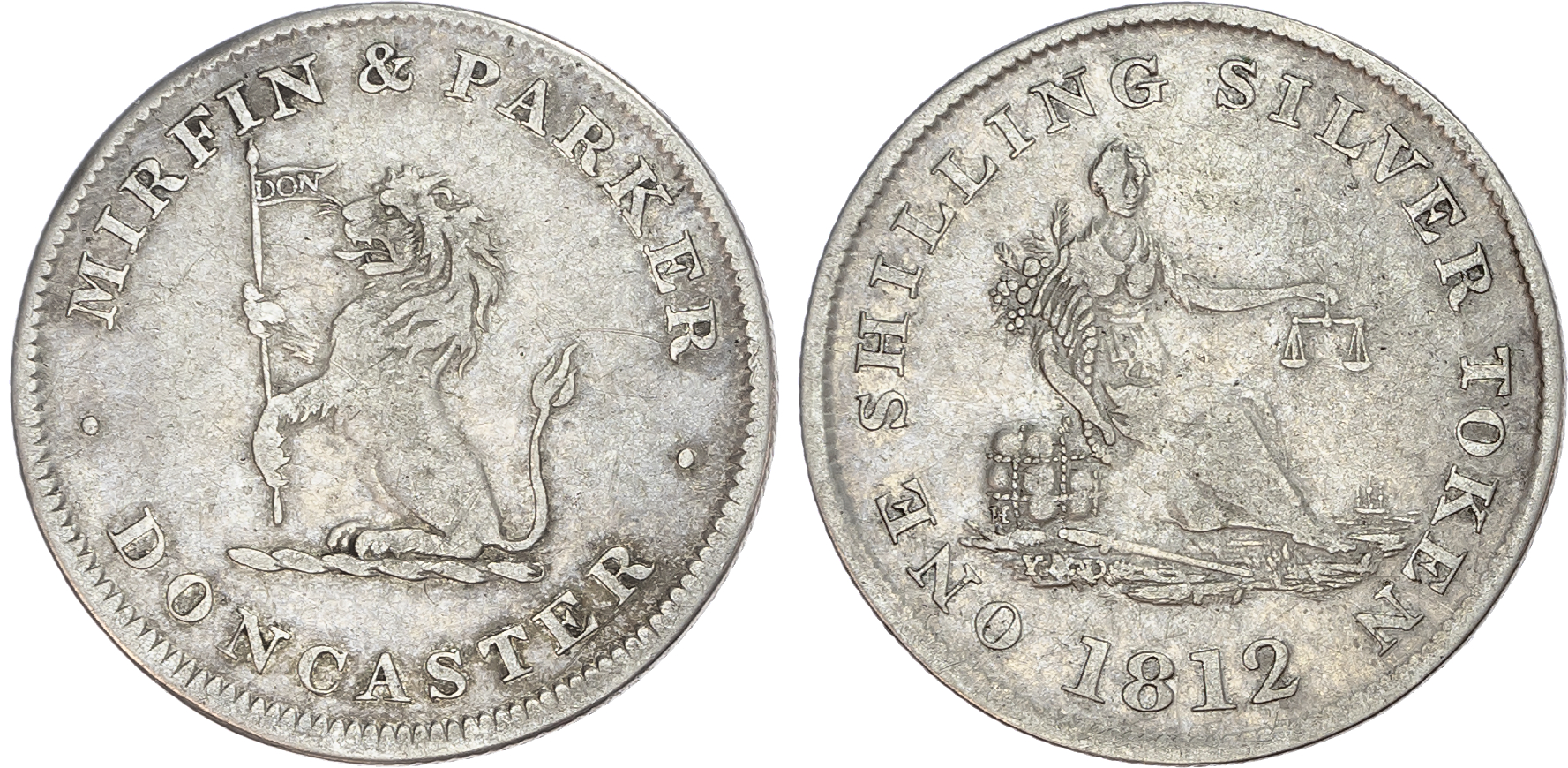 Yorkshire, Doncaster. Silver shillings, 1812 (2). 