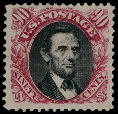 1875 90ct carmine and black, Re-issue...