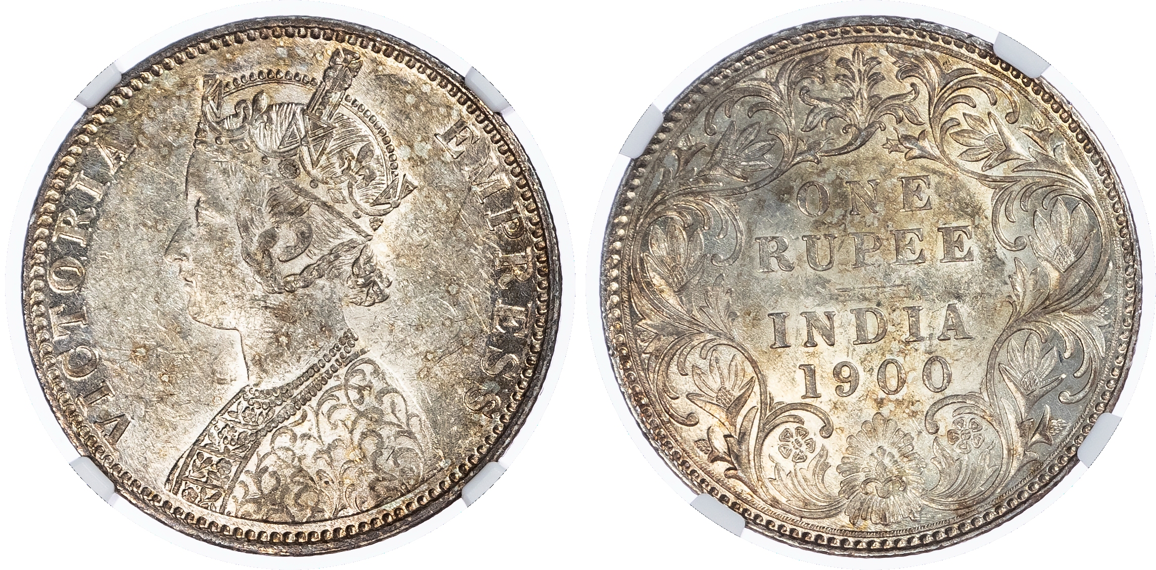 India, British Colonial. Victoria AR Rupee. 1900(B). 