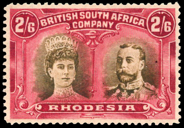 SG 156a variant 2s6d bistre-brown and crimson mint