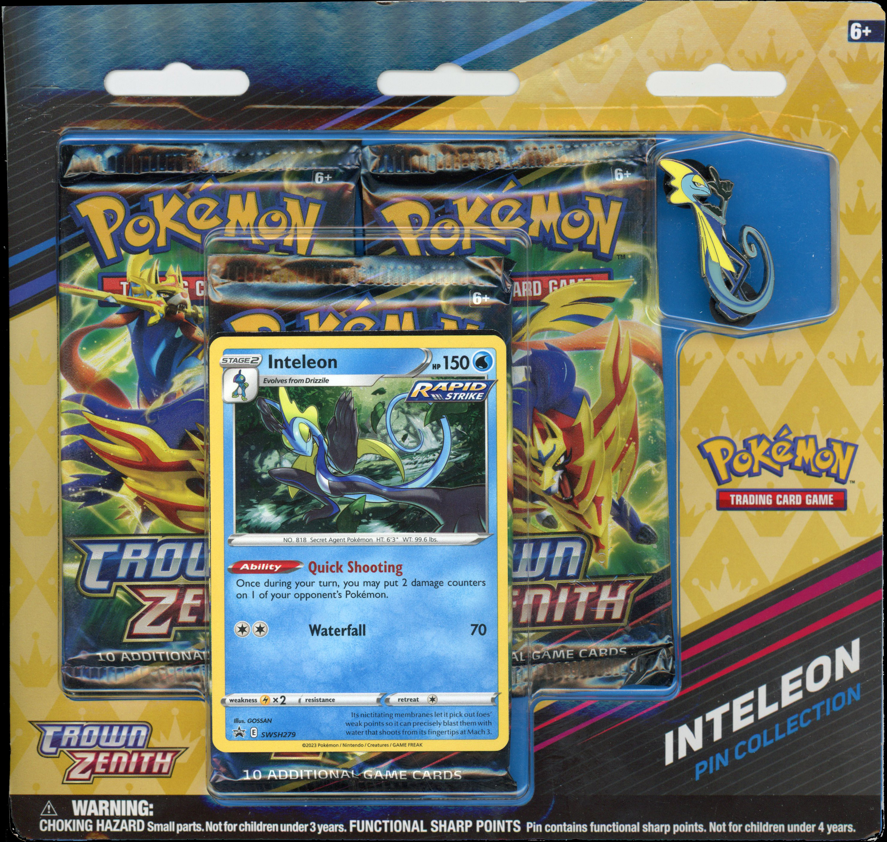 Pokémon TCG - Selection of Sealed Triple Blister Packs - Scarlet & Violet / Crown Zenith 