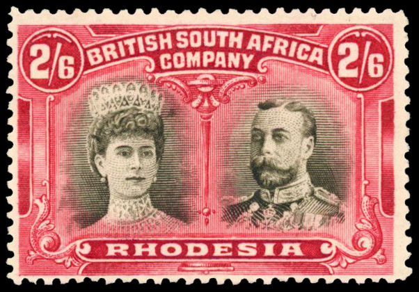 RSC G 2s6d brownish black and carmine-vermilion, mint