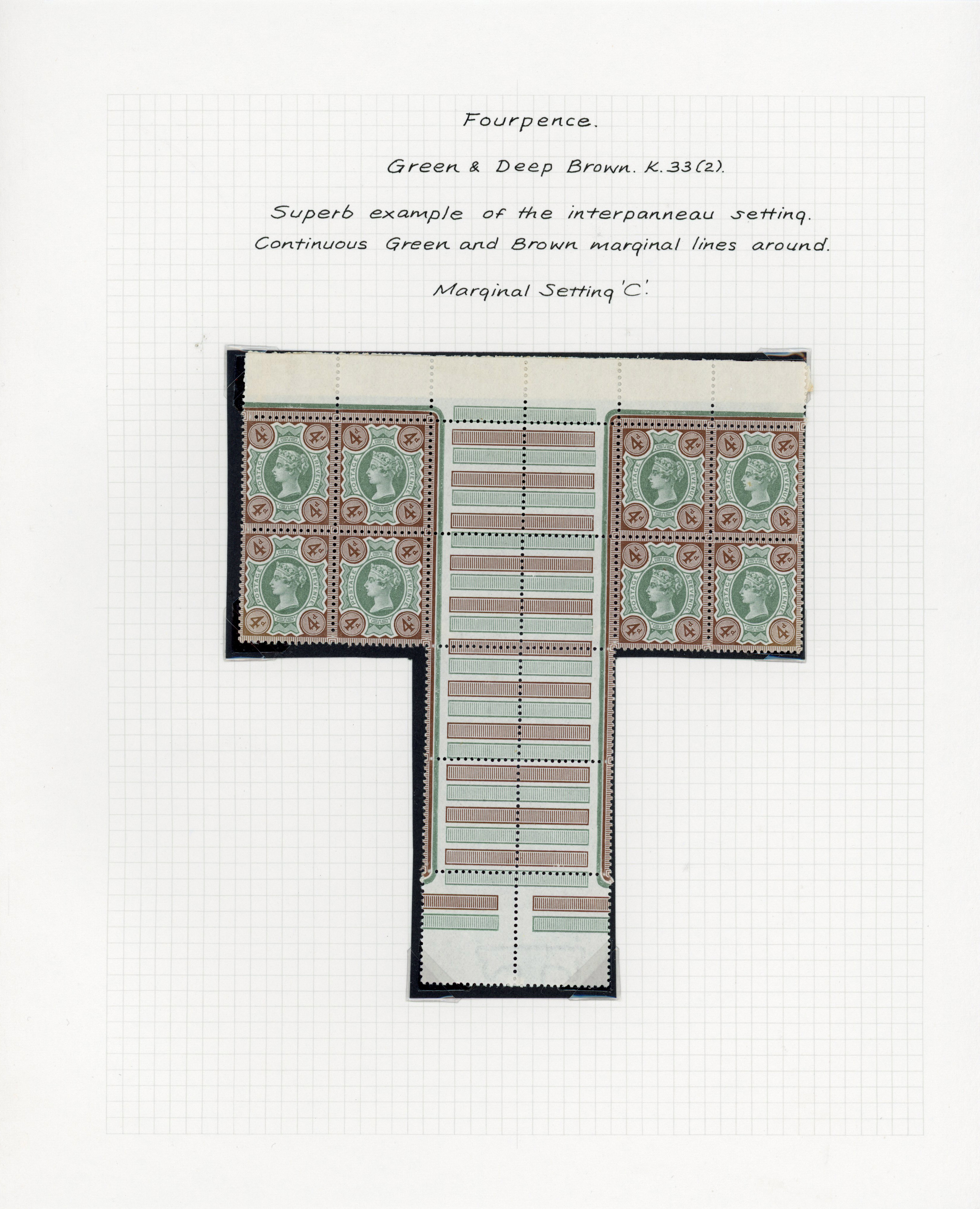 GB 1887 Jubilee 4d interpanneau block mint
