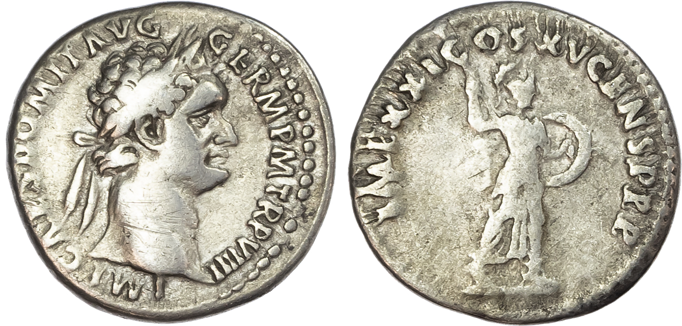 Domitian (AD 81-96) AR Denarius, Rome, AD 90-91, 3.12g. 