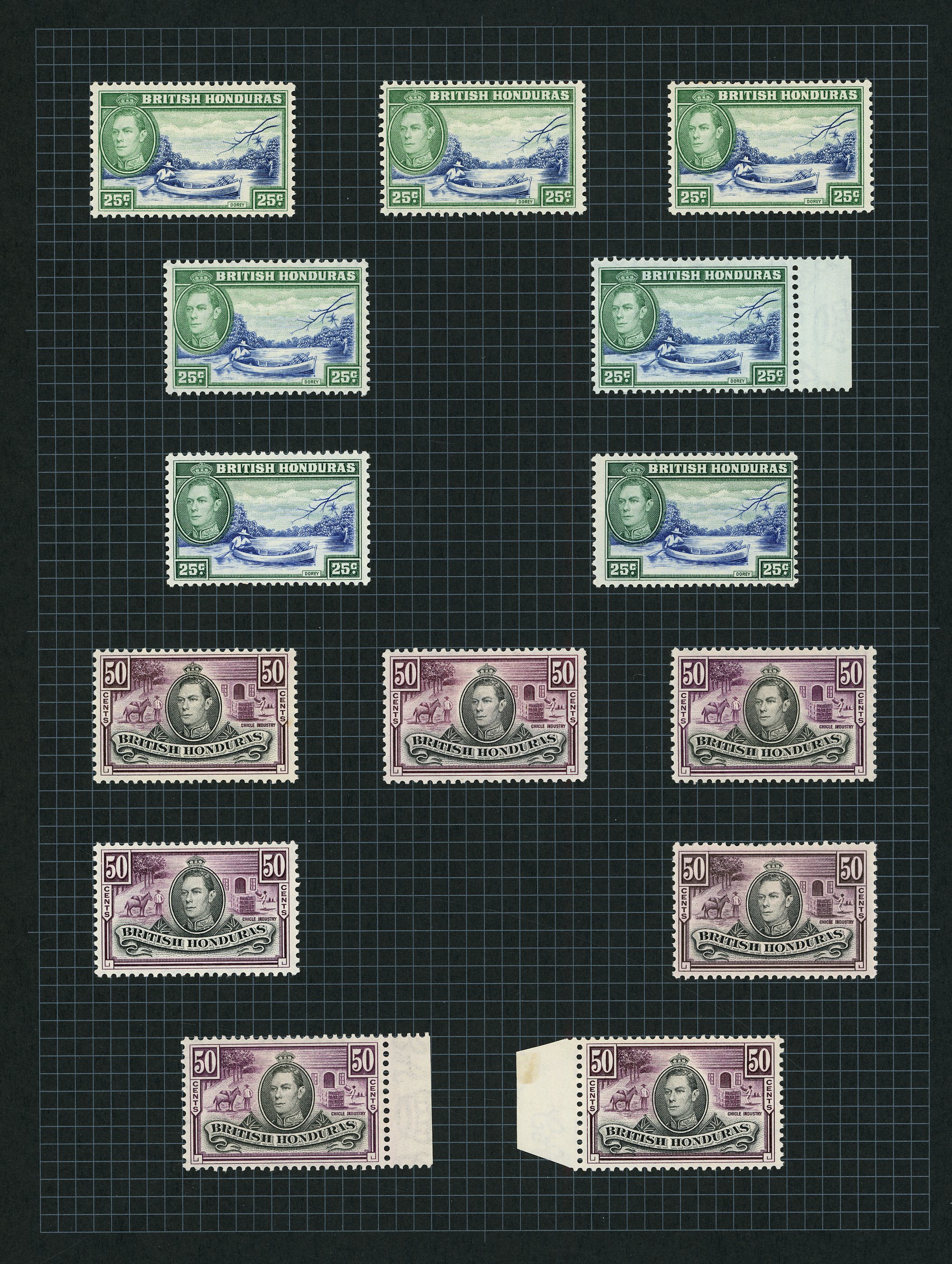 British Honduras SG 150-161 collection mint