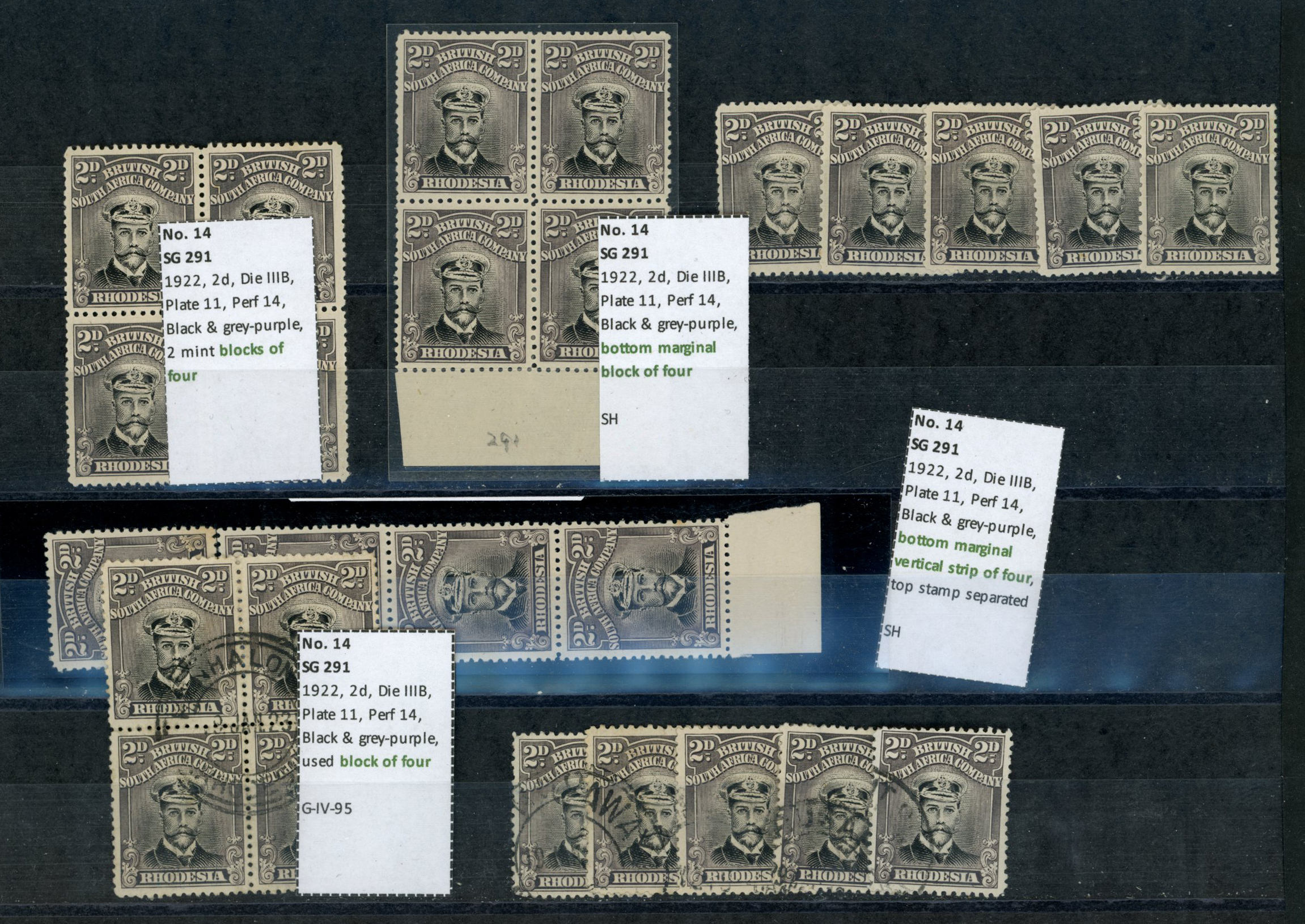 1922-3 2d Head Die IIIB, perf 14, white paper....