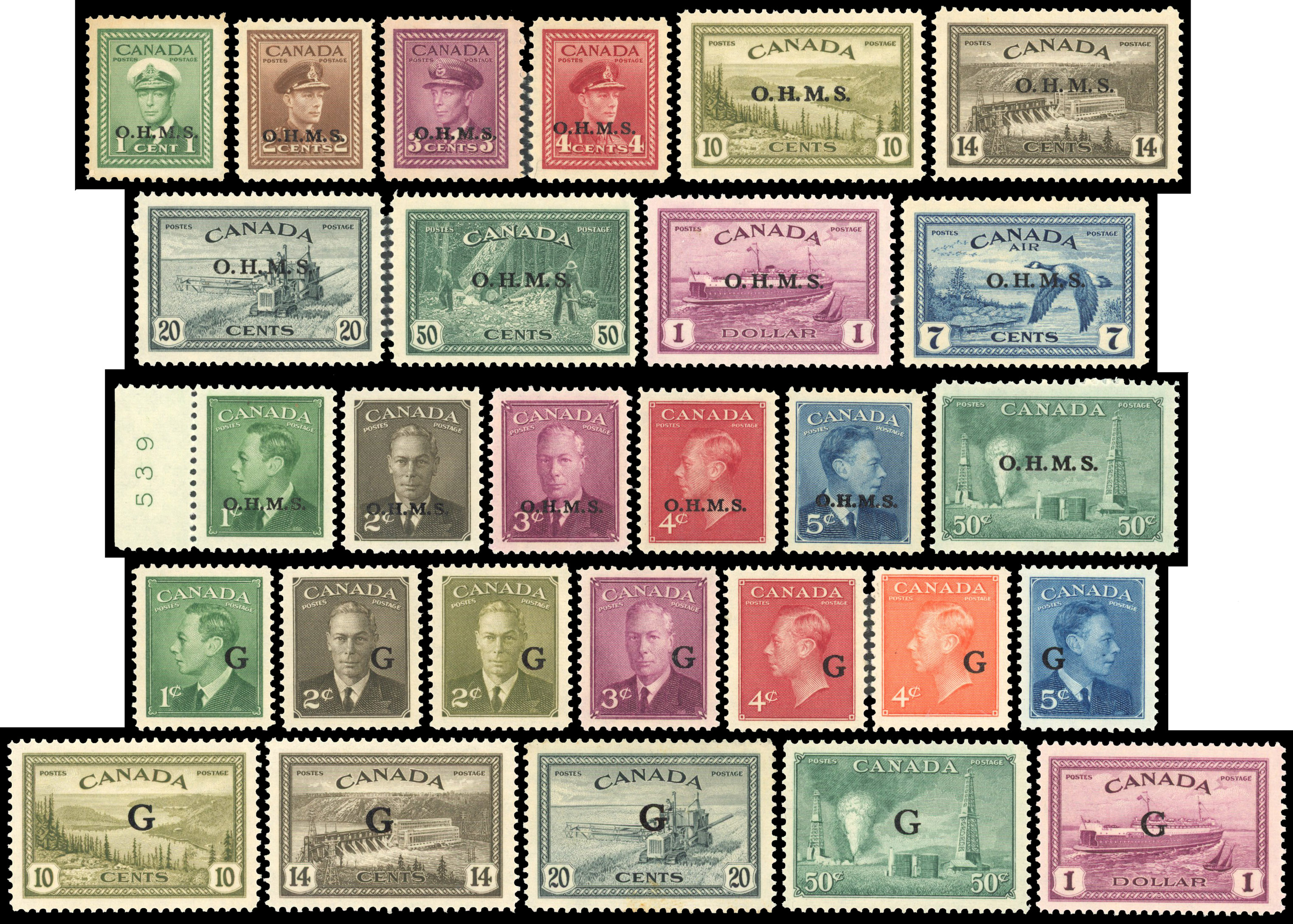 Canada 1949-53 Officials collection mint