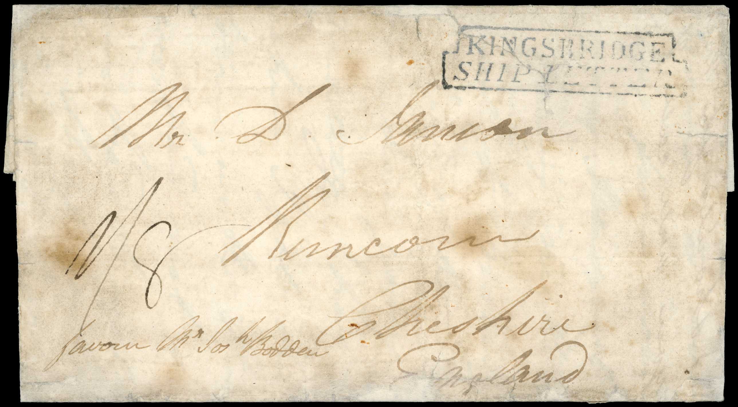 1829 (12 Feb.) entire letter from a...