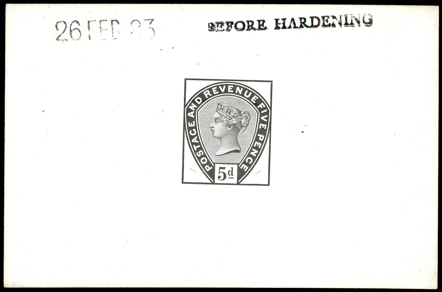 Great Britain 1883-84 5d die proof SG 193var 