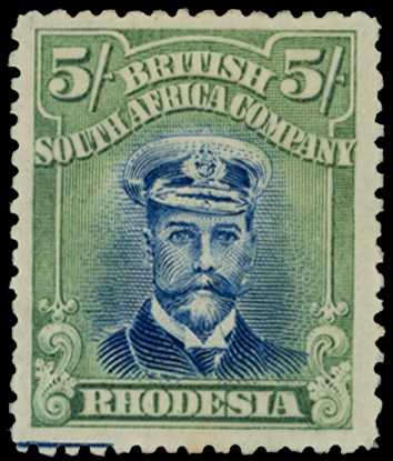 1922-3 5/- Head Die IIIB, perf 14, white...