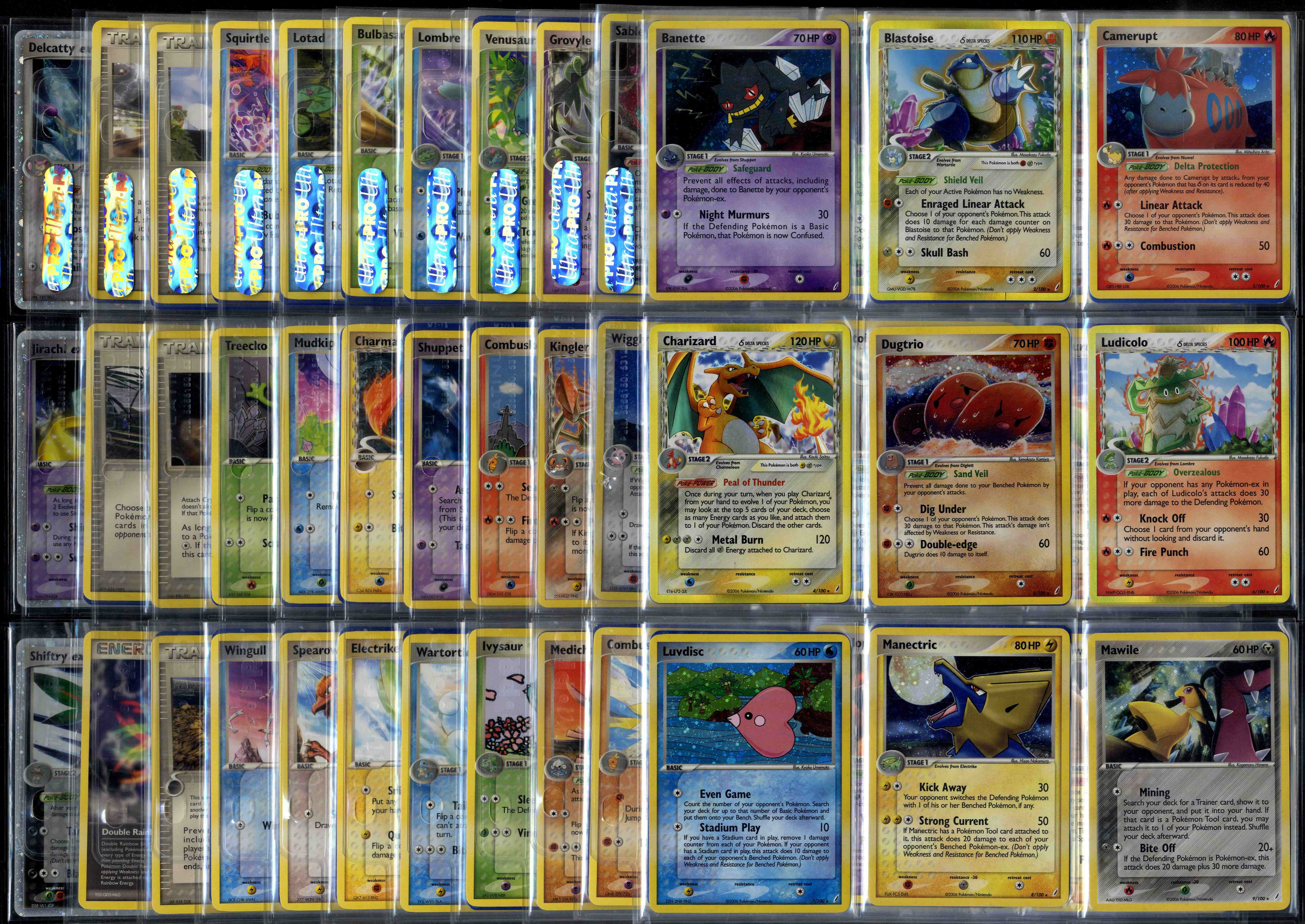 EX Crystal Guardians Master Set #188 Cards All Ex & Gold Stars 