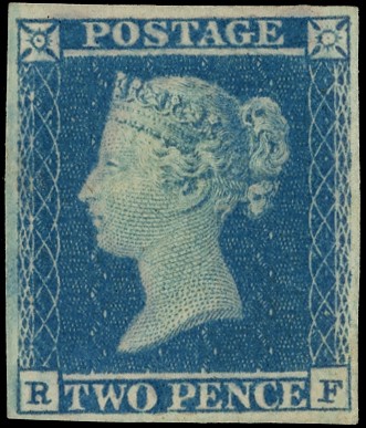 Great Britain 1849 2d Violet blue Pl.4. Superb and exceptionally fresh unused o.g....