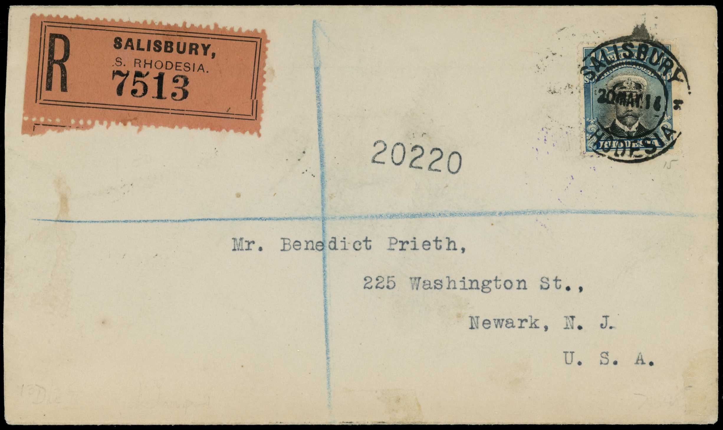 1913-7 1/- Head Die II, perf 15, on...