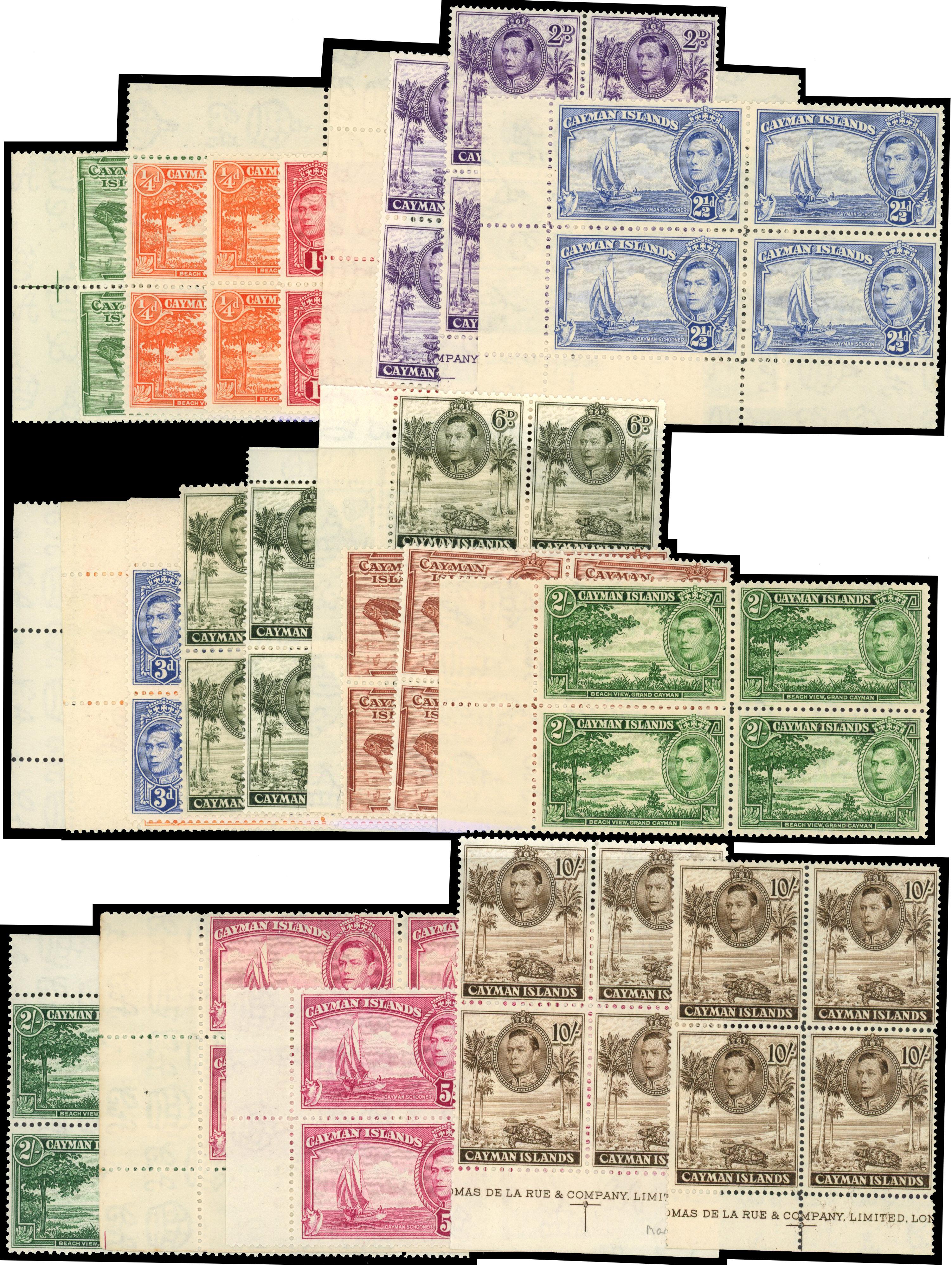 Cayman Islands SG 115-126a blocks mint