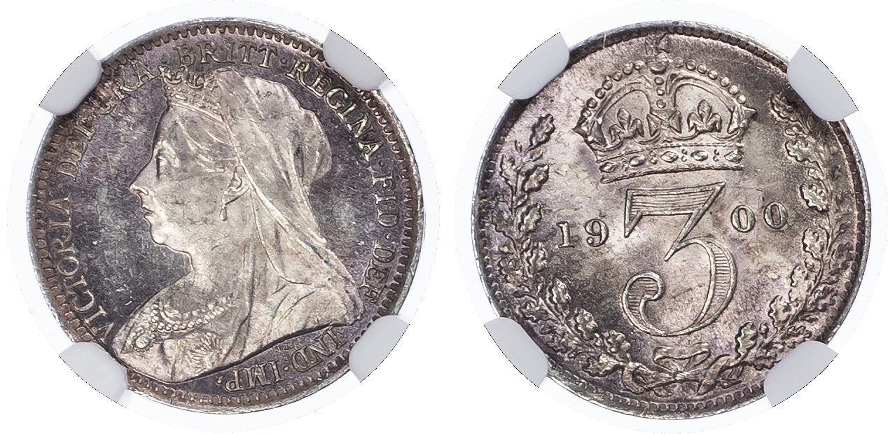 Great Britain. Victoria AR Threepence. 1900. 