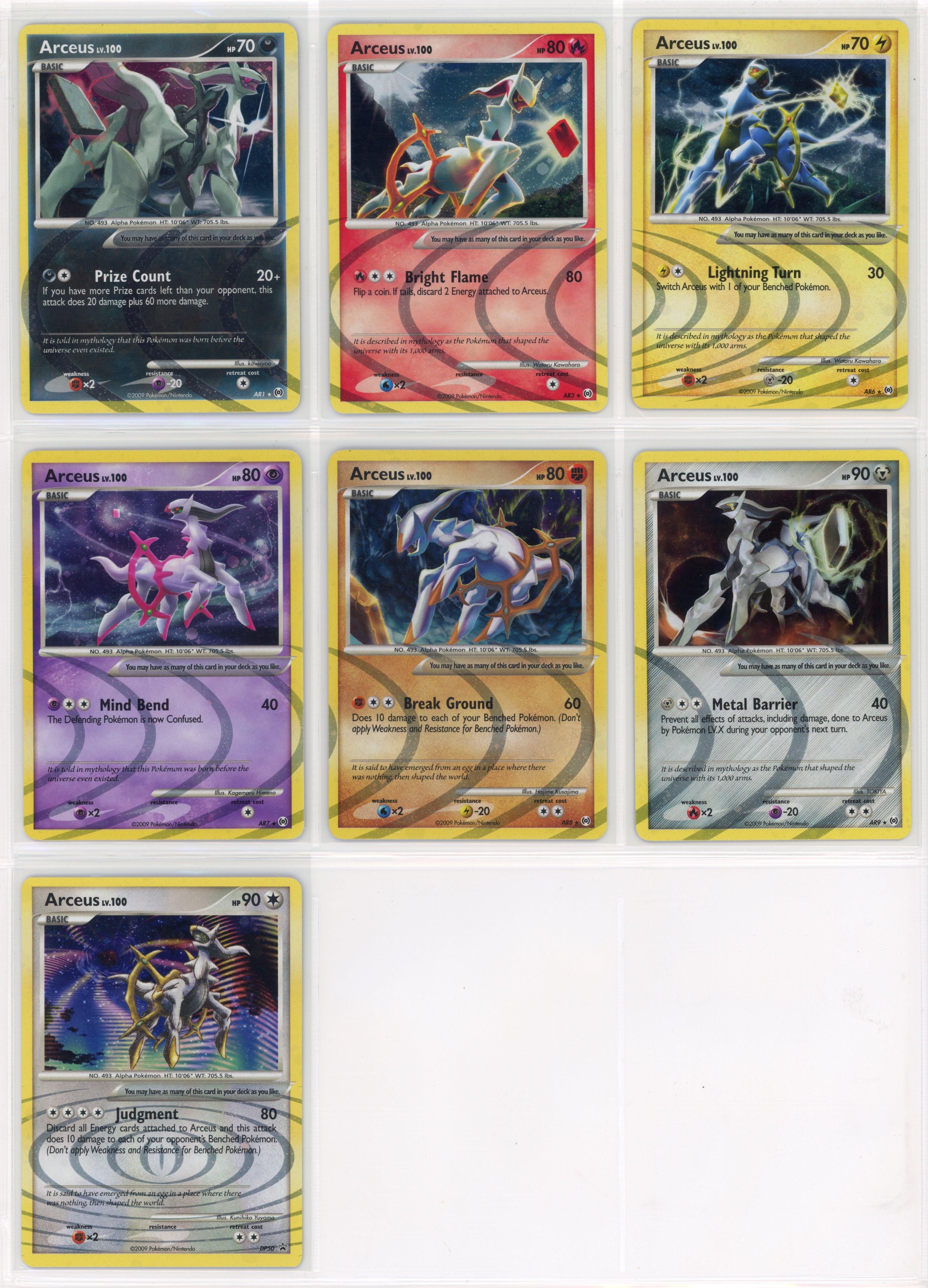Arceus Holo Collection (Pokemon Pokemon Arceus) - Avg. Condition LP+ to NM