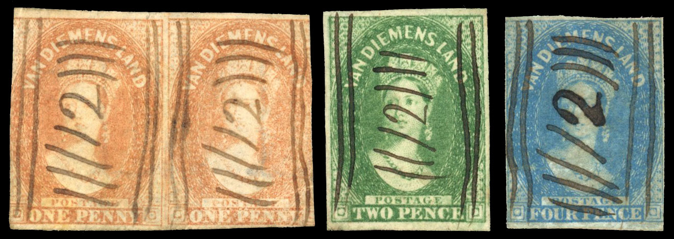 Tasmania postmarks Brighton '12' manuscript group