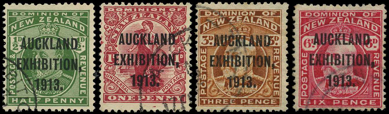 1913 Auckland Exhibition set of four, CDS...