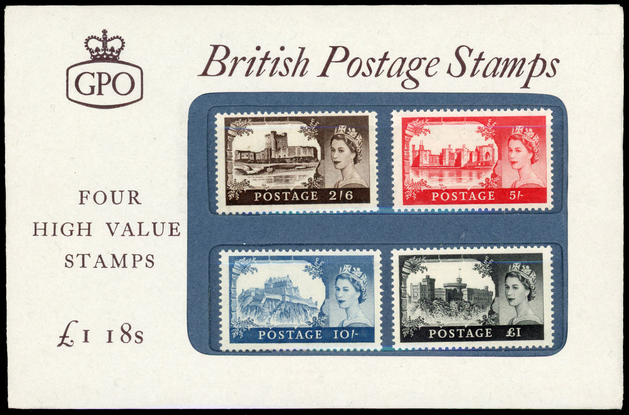 1960 £1.18s Festival Hall Exhibition forerunner pack containing 2nd DLR Castles set of four, sealed;