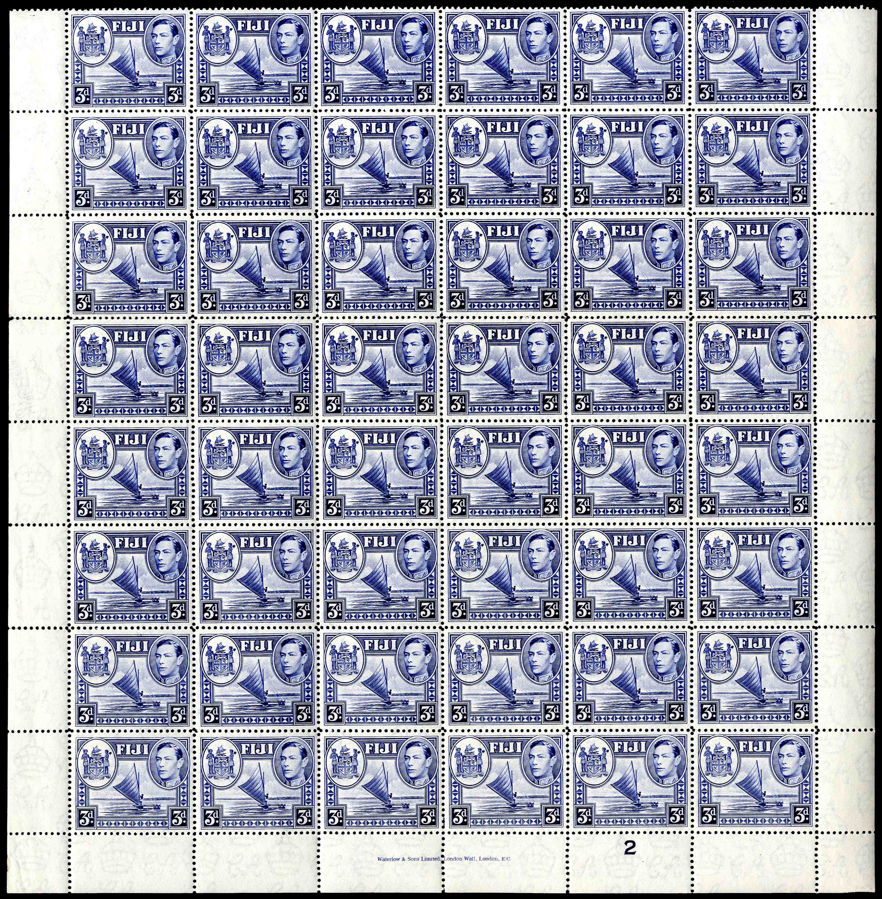 Fiji SG 257a block mint