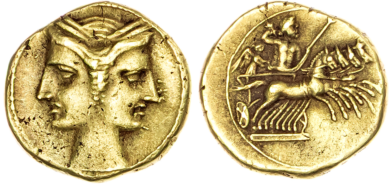 Bruttium, Carthaginian Occupation (c. 215-205 BC) EL 3/8 Shekel, Second Punic War issue, 3.18g. 
