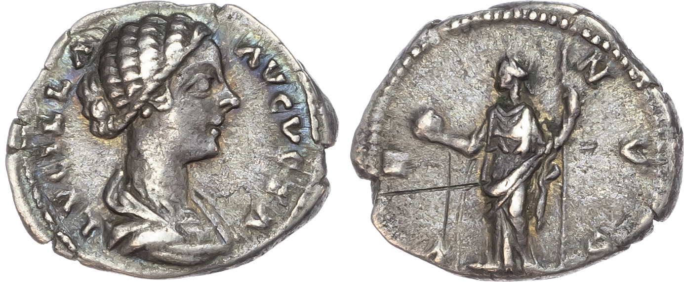 Lucilla (Wife of Lucius Verus) AR Denarius, Rome, 3.14g. 