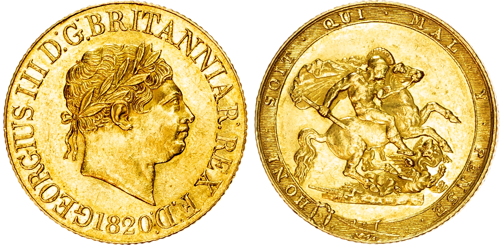 George III (1760-1820) Sovereign, 1820, new coinage.