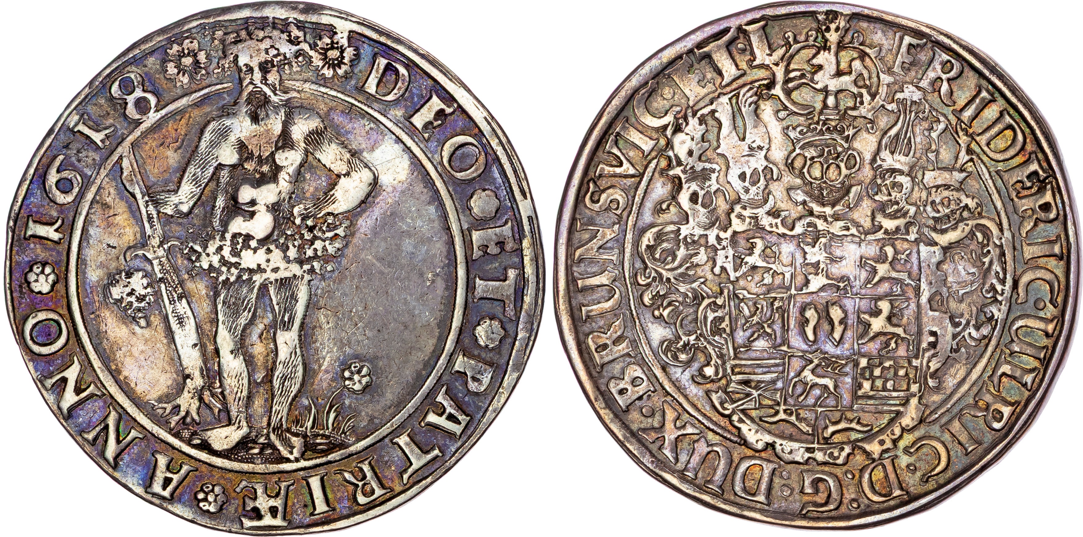 Germany, Brunswick-Wolfenbüttel, Friedrich Ulrich (1613-1634), silver Taler, 1618