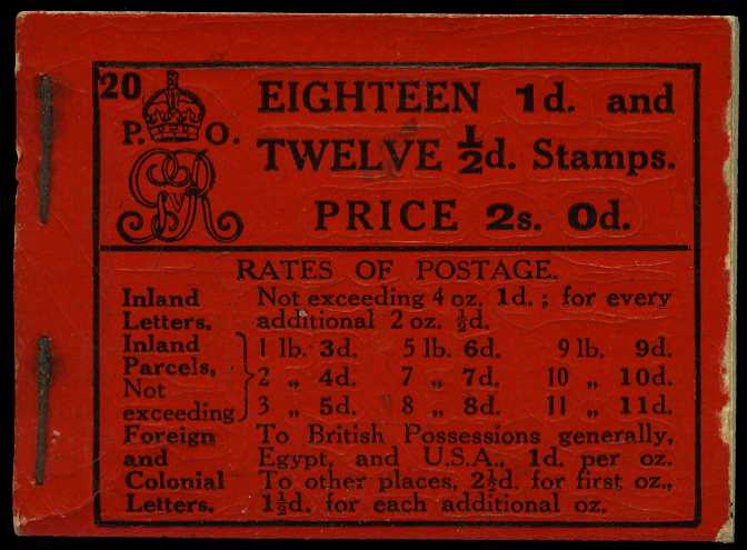 1914 (May) 2/- booklet (#20), panes with...
