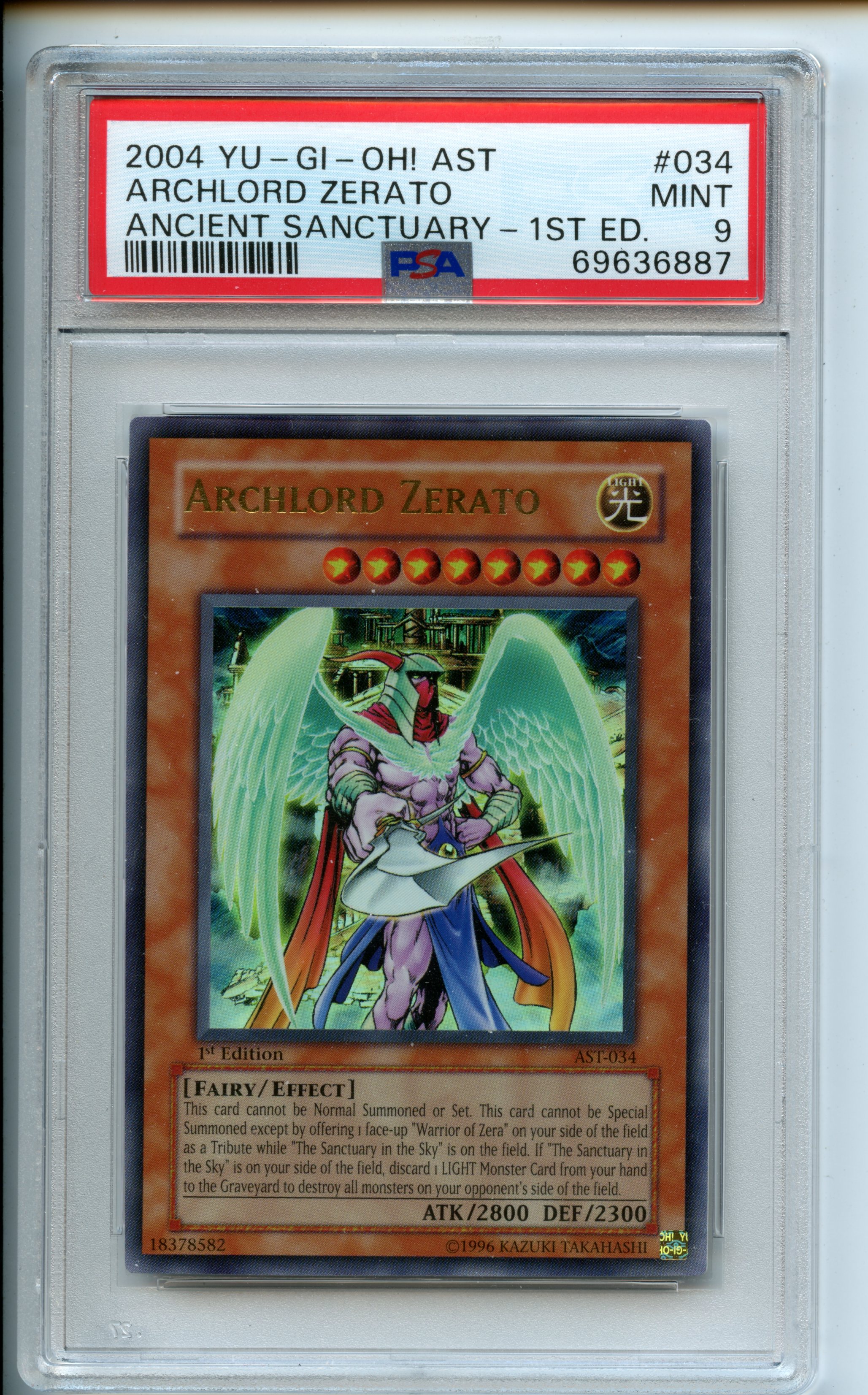 Yu-Gi-Oh! - Archlord Zerato  1st Edition  - Ancient Sancturary  - PSA 9