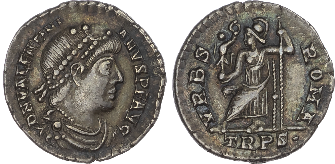 Valentinian I (AD 364-375) AR Siliqua, Trier, 2.41g.