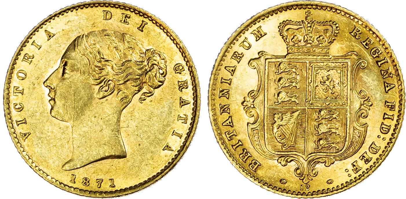 Victoria (1837-1901), Half-Sovereign, 1871