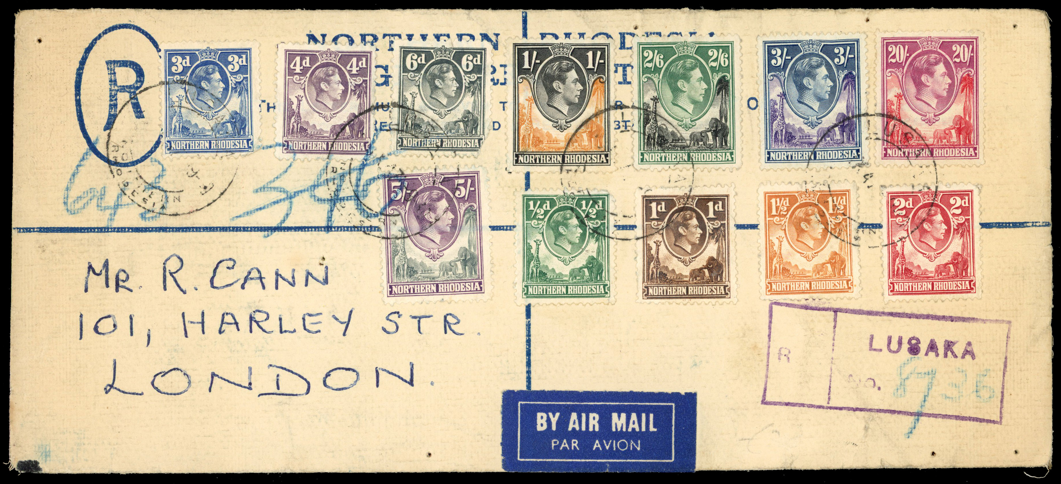 Northern Rhodesia SG 25/45 cover