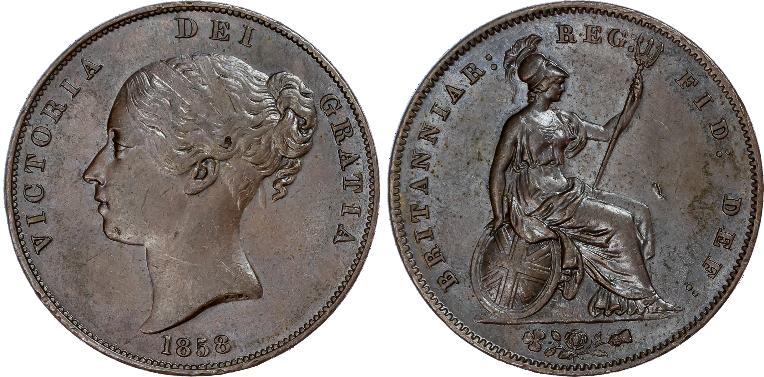 Victoria (1838-1901), Penny, 1858